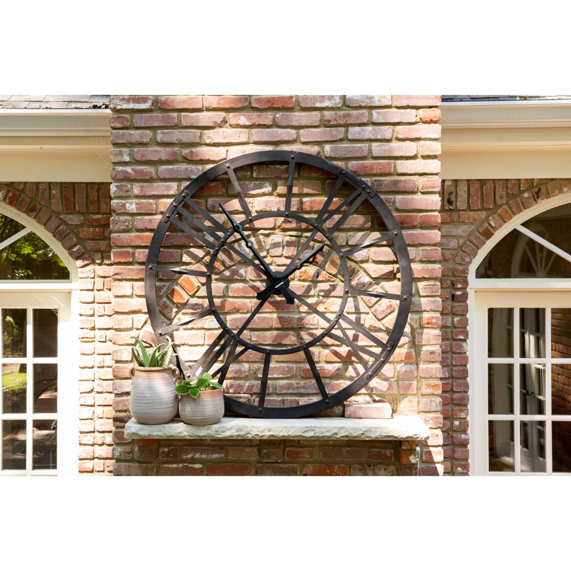 Hello Honey® Large Orange & Whitewashed Terra Cotta Urn